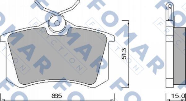 FOMAR Friction FO 465381 - Əyləc altlığı dəsti, əyləc diski furqanavto.az