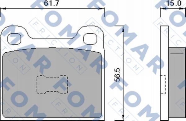 FOMAR Friction FO 460888 - Əyləc altlığı dəsti, əyləc diski furqanavto.az