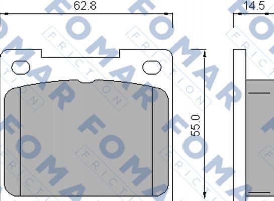 FOMAR Friction FO 461585 - Əyləc altlığı dəsti, əyləc diski furqanavto.az