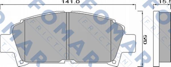 FOMAR Friction FO 489381 - Əyləc altlığı dəsti, əyləc diski furqanavto.az