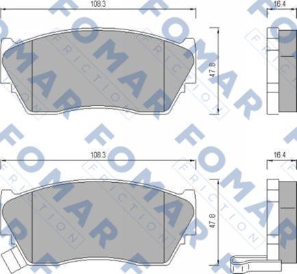 FOMAR Friction FO 484081 - Əyləc altlığı dəsti, əyləc diski furqanavto.az