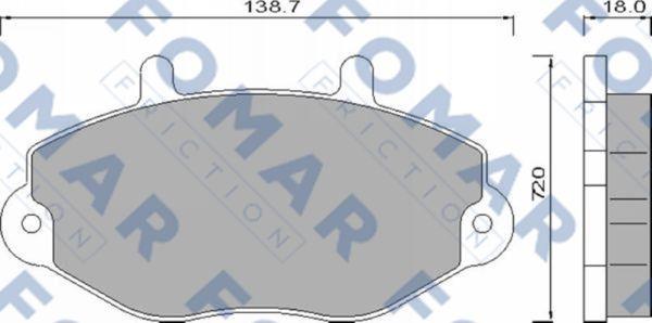 FOMAR Friction FO 486481 - Əyləc altlığı dəsti, əyləc diski furqanavto.az