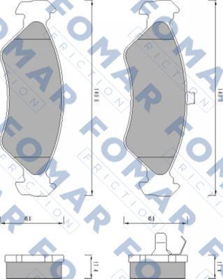 FOMAR Friction FO 487081 - Əyləc altlığı dəsti, əyləc diski furqanavto.az