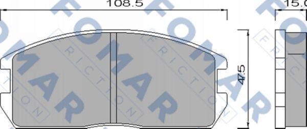 FOMAR Friction FO 439581 - Əyləc altlığı dəsti, əyləc diski furqanavto.az