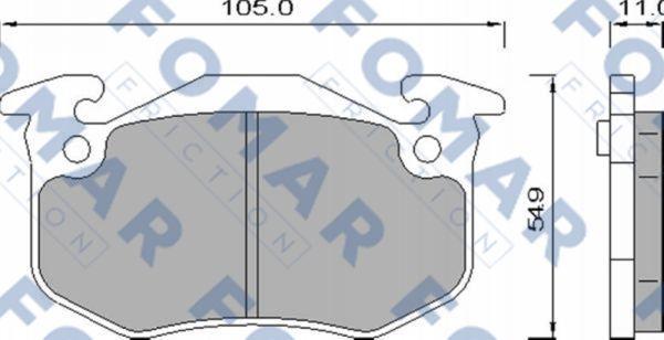 FOMAR Friction FO 435881 - Əyləc altlığı dəsti, əyləc diski furqanavto.az