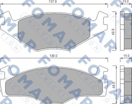 FOMAR Friction FO 436481 - Əyləc altlığı dəsti, əyləc diski furqanavto.az