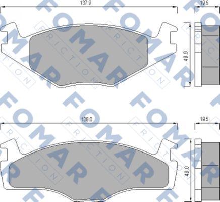 FOMAR Friction FO 436681 - Əyləc altlığı dəsti, əyləc diski furqanavto.az