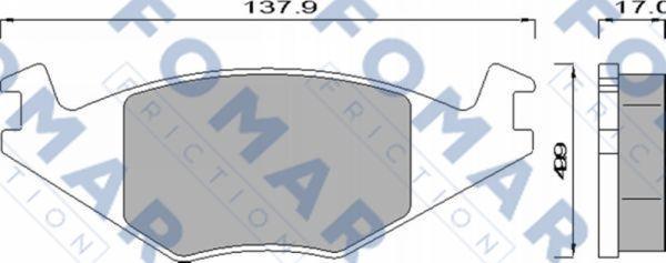 FOMAR Friction FO 436881 - Əyləc altlığı dəsti, əyləc diski furqanavto.az