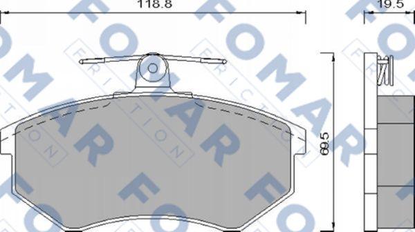 FOMAR Friction FO 432781 - Əyləc altlığı dəsti, əyləc diski furqanavto.az