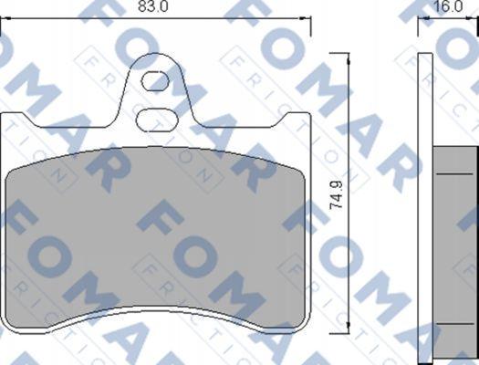 FOMAR Friction FO 424981 - Əyləc altlığı dəsti, əyləc diski furqanavto.az