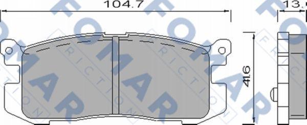 FOMAR Friction FO 420581 - Əyləc altlığı dəsti, əyləc diski furqanavto.az