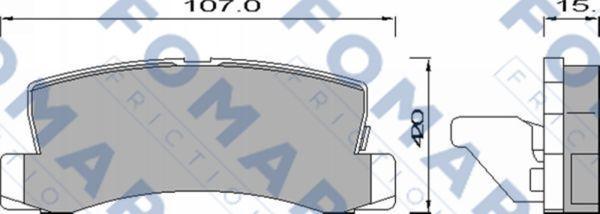 FOMAR Friction FO 428881 - Əyləc altlığı dəsti, əyləc diski furqanavto.az