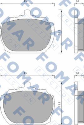 FOMAR Friction FO 423581 - Əyləc altlığı dəsti, əyləc diski furqanavto.az