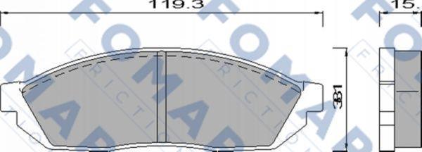 FOMAR Friction FO 427481 - Əyləc altlığı dəsti, əyləc diski furqanavto.az