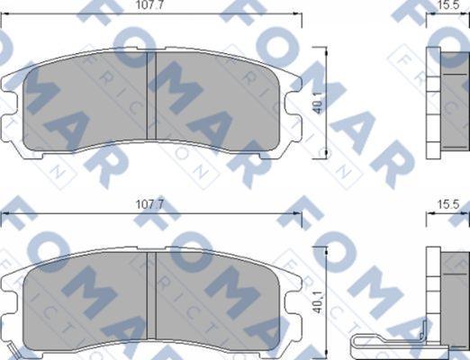 FOMAR Friction FO 479481 - Əyləc altlığı dəsti, əyləc diski furqanavto.az