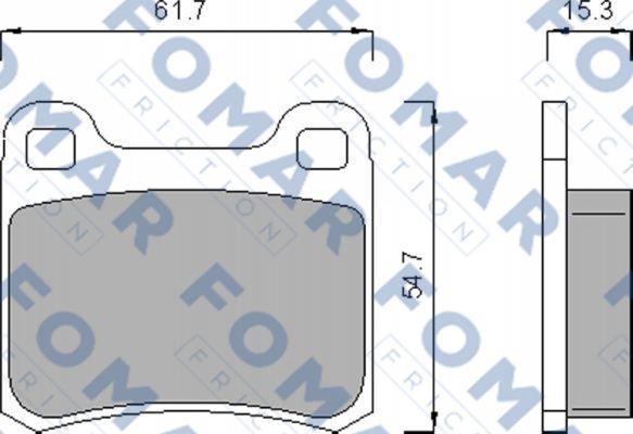 FOMAR Friction FO 474185 - Əyləc altlığı dəsti, əyləc diski furqanavto.az