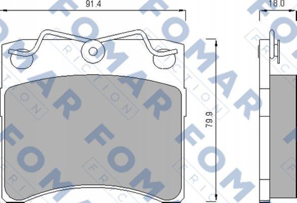 FOMAR Friction FO 476381 - Əyləc altlığı dəsti, əyləc diski furqanavto.az