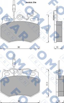 FOMAR Friction FO 470281 - Əyləc altlığı dəsti, əyləc diski furqanavto.az