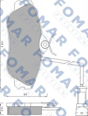 FOMAR Friction FO 471781 - Əyləc altlığı dəsti, əyləc diski furqanavto.az