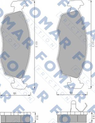 FOMAR Friction FO 478981 - Əyləc altlığı dəsti, əyləc diski furqanavto.az