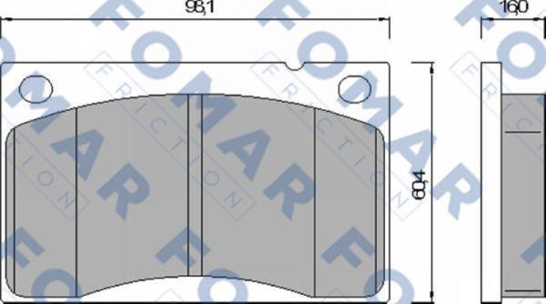 FOMAR Friction FO 478487 - Əyləc altlığı dəsti, əyləc diski furqanavto.az