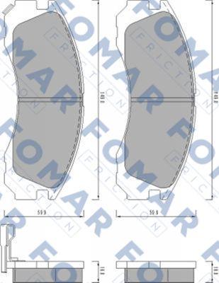 FOMAR Friction FO 478081 - Əyləc altlığı dəsti, əyləc diski furqanavto.az