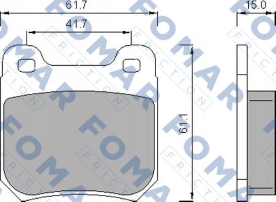 FOMAR Friction FO 478781 - Əyləc altlığı dəsti, əyləc diski furqanavto.az