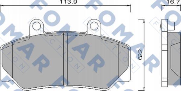 FOMAR Friction FO 473981 - Əyləc altlığı dəsti, əyləc diski furqanavto.az