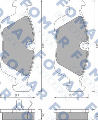 FOMAR Friction FO 472081 - Əyləc altlığı dəsti, əyləc diski furqanavto.az