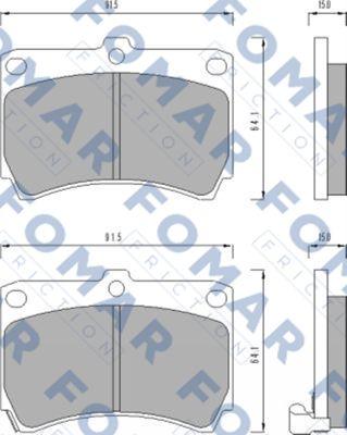 FOMAR Friction FO 477481 - Əyləc altlığı dəsti, əyləc diski furqanavto.az