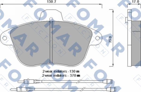 FOMAR Friction FO 593481 - Əyləc altlığı dəsti, əyləc diski furqanavto.az