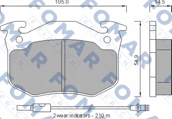 FOMAR Friction FO 528281 - Əyləc altlığı dəsti, əyləc diski furqanavto.az