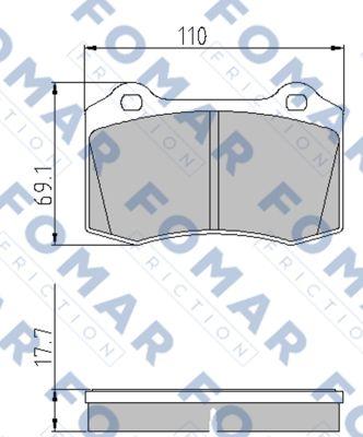 FOMAR Friction FO 699184 - Əyləc altlığı dəsti, əyləc diski furqanavto.az