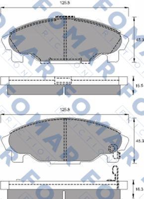 FOMAR Friction FO 691481 - Əyləc altlığı dəsti, əyləc diski furqanavto.az