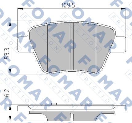 FOMAR Friction FO 691581 - Əyləc altlığı dəsti, əyləc diski furqanavto.az