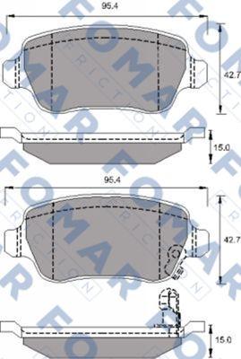 FOMAR Friction FO 691781 - Əyləc altlığı dəsti, əyləc diski furqanavto.az