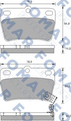 FOMAR Friction FO 697081 - Əyləc altlığı dəsti, əyləc diski furqanavto.az