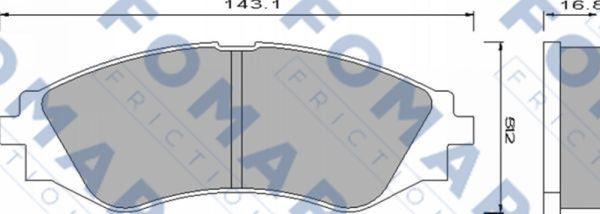 FOMAR Friction FO 649781 - Əyləc altlığı dəsti, əyləc diski furqanavto.az