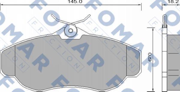 FOMAR Friction FO 646981 - Əyləc altlığı dəsti, əyləc diski furqanavto.az