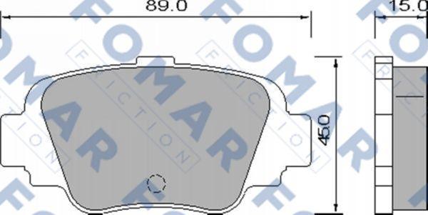 FOMAR Friction FO 640881 - Əyləc altlığı dəsti, əyləc diski furqanavto.az