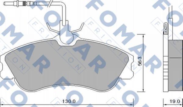 FOMAR Friction FO 642681 - Əyləc altlığı dəsti, əyləc diski furqanavto.az