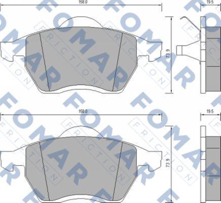 FOMAR Friction FO 647981 - Əyləc altlığı dəsti, əyləc diski www.furqanavto.az