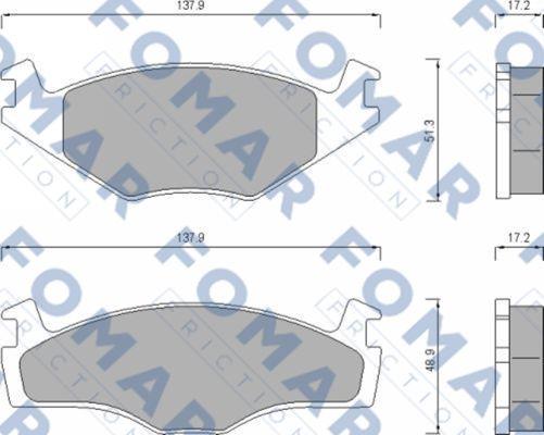 FOMAR Friction FO 647481 - Əyləc altlığı dəsti, əyləc diski furqanavto.az