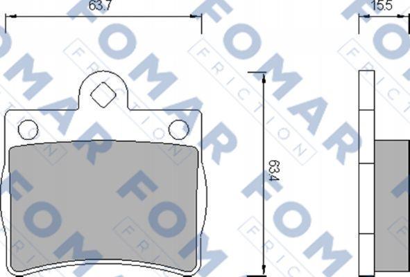 FOMAR Friction FO 653681 - Əyləc altlığı dəsti, əyləc diski www.furqanavto.az