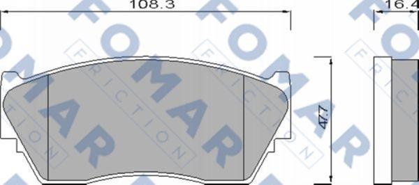 FOMAR Friction FO 669281 - Əyləc altlığı dəsti, əyləc diski furqanavto.az