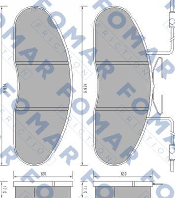 FOMAR Friction FO 664281 - Əyləc altlığı dəsti, əyləc diski furqanavto.az