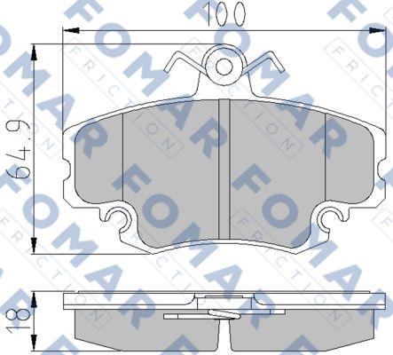 FOMAR Friction FO 608381 - Əyləc altlığı dəsti, əyləc diski furqanavto.az