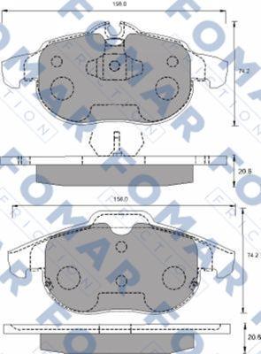 FOMAR Friction FO 689581 - Əyləc altlığı dəsti, əyləc diski furqanavto.az