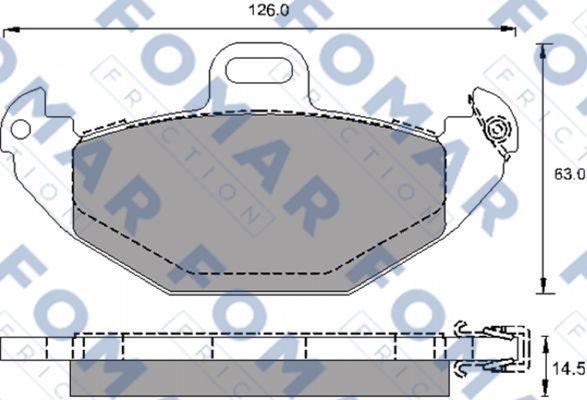 FOMAR Friction FO 689081 - Əyləc altlığı dəsti, əyləc diski furqanavto.az