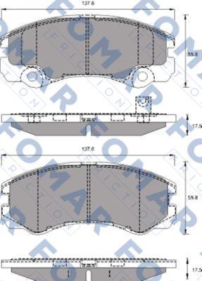 FOMAR Friction FO 684381 - Əyləc altlığı dəsti, əyləc diski furqanavto.az